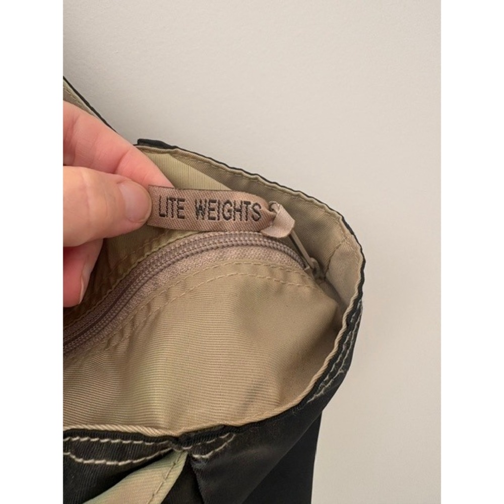 Vintage Avon Lite Weights Black Nylon Tote Bag Contrast Stitch Shoulder Bag - Picture 4 of 8